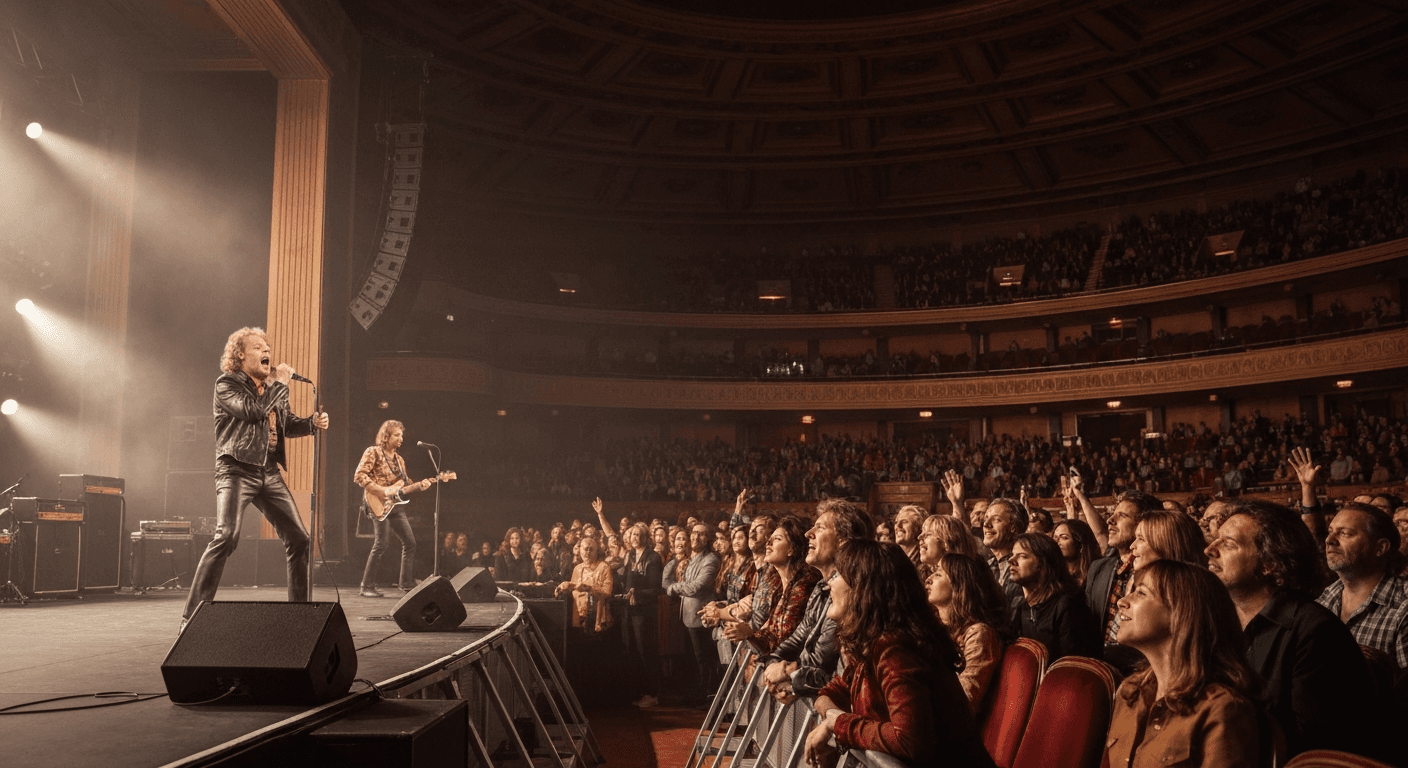 Live music performance inside a concert hall in Auckland