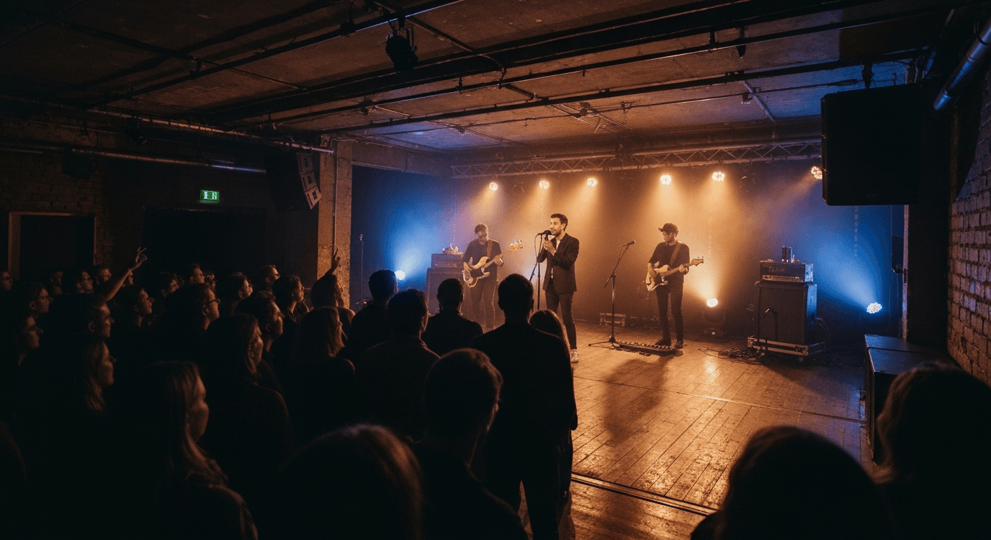 Live music performance inside a concert hall in Bremen