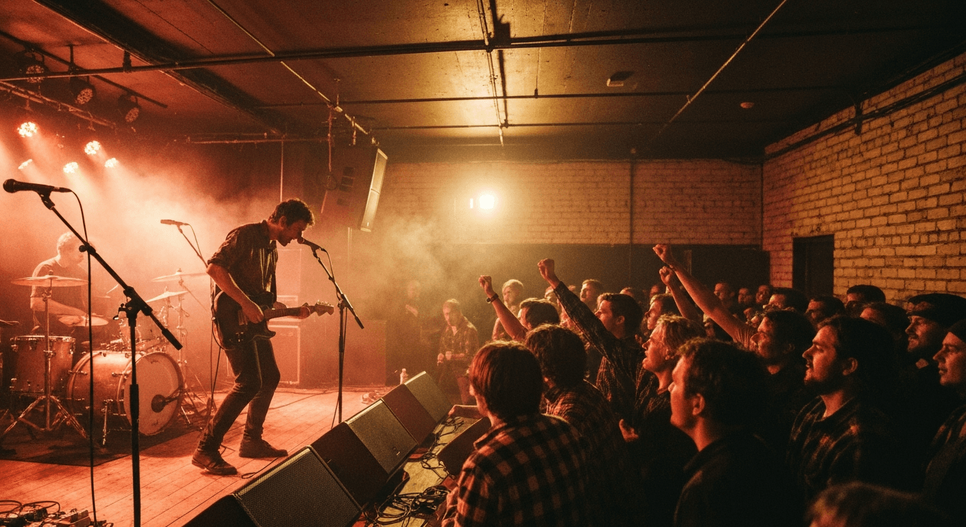 Live music performance inside a concert hall in Calgary