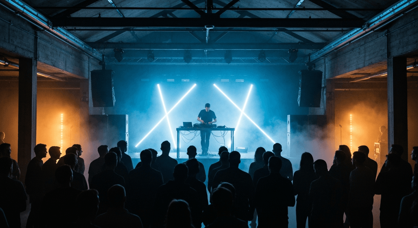 Live music performance inside a concert hall in Cologne