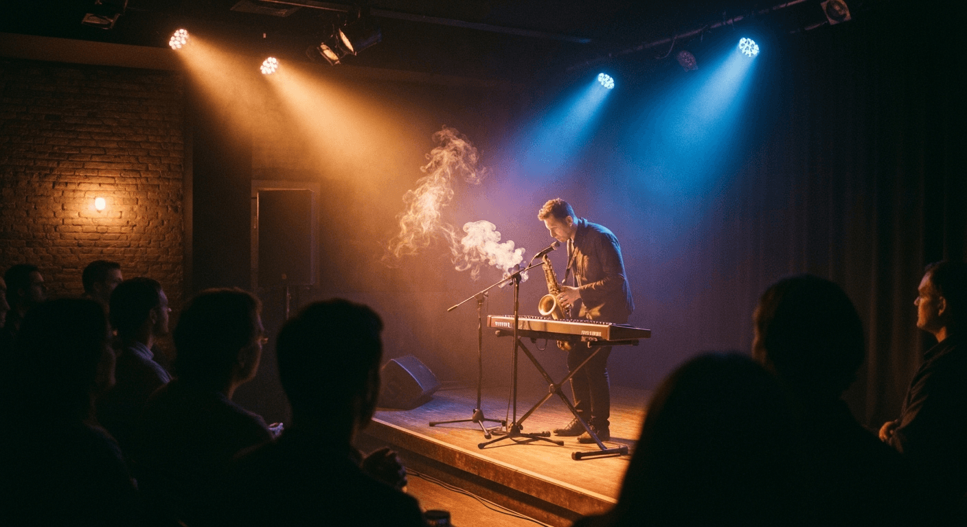 Live music performance inside a concert hall in Copenhagen