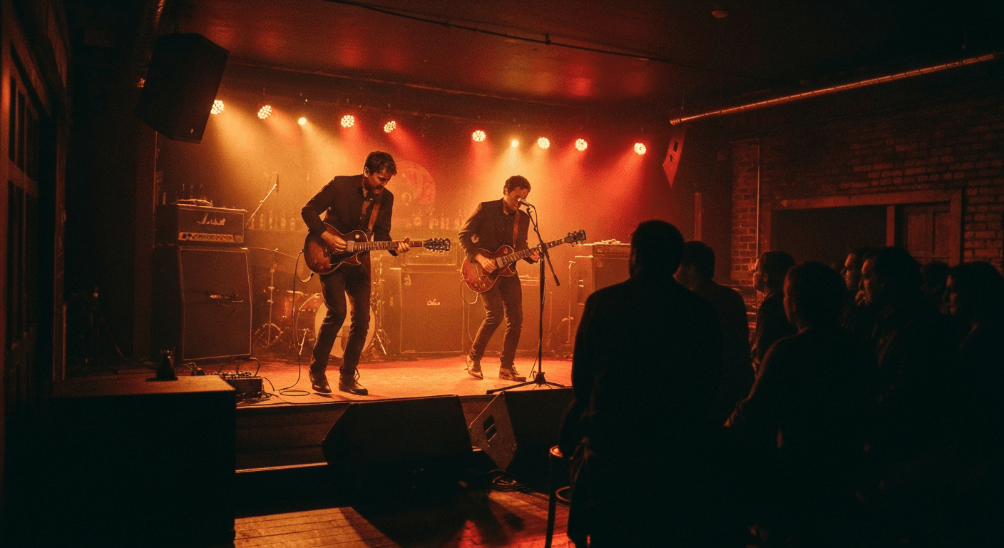 Live music performance inside a concert hall in Edmonton