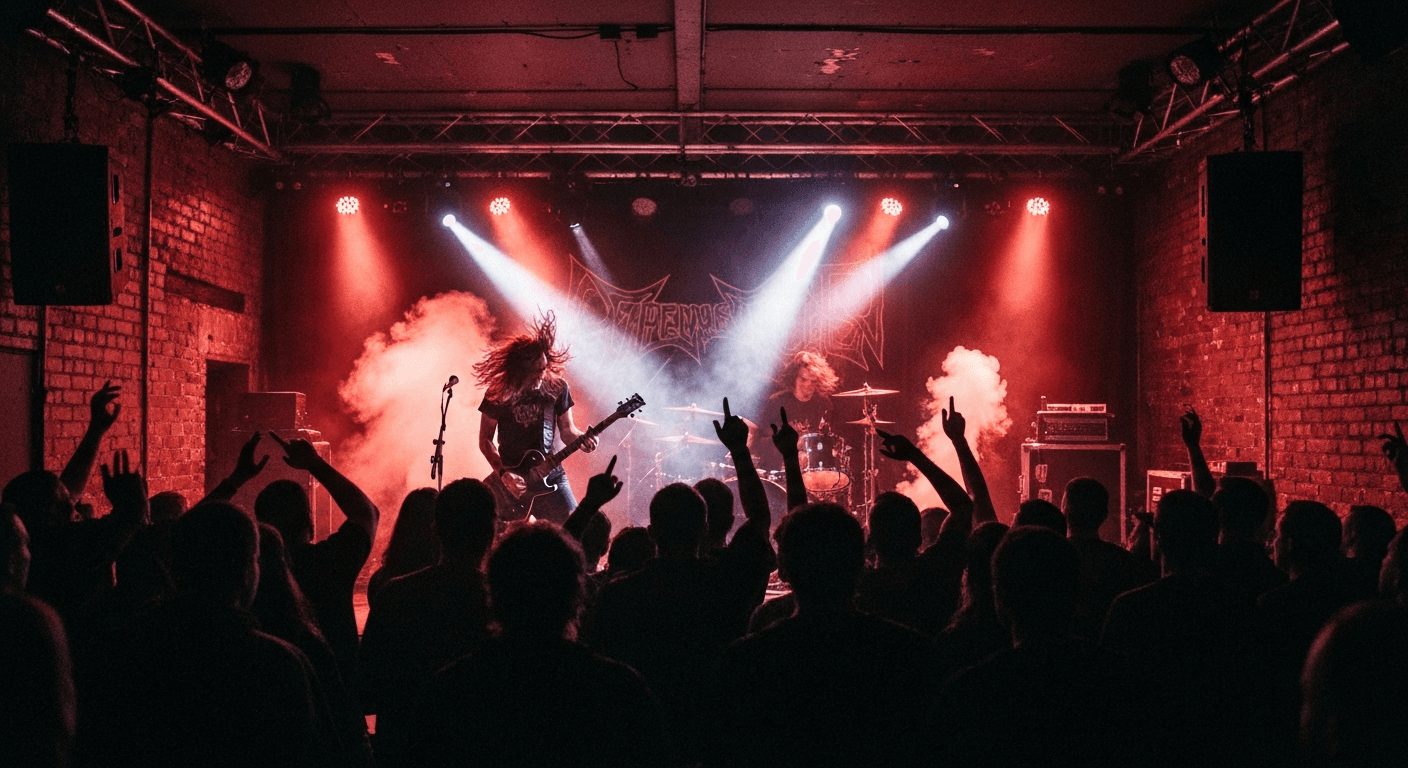 Live music performance inside a concert hall in Essen