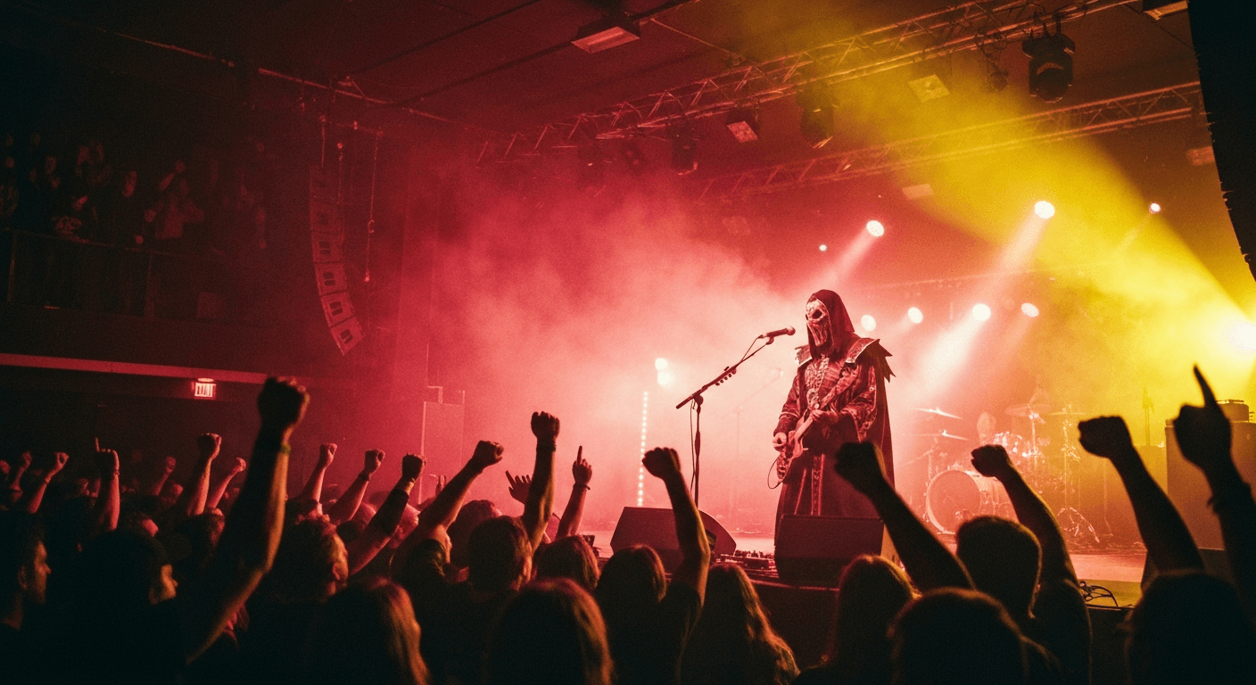 Live music performance inside a concert hall in Linköping
