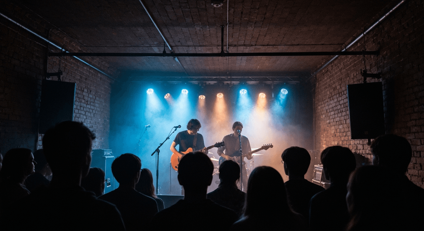 Live music performance inside a concert hall in Lund
