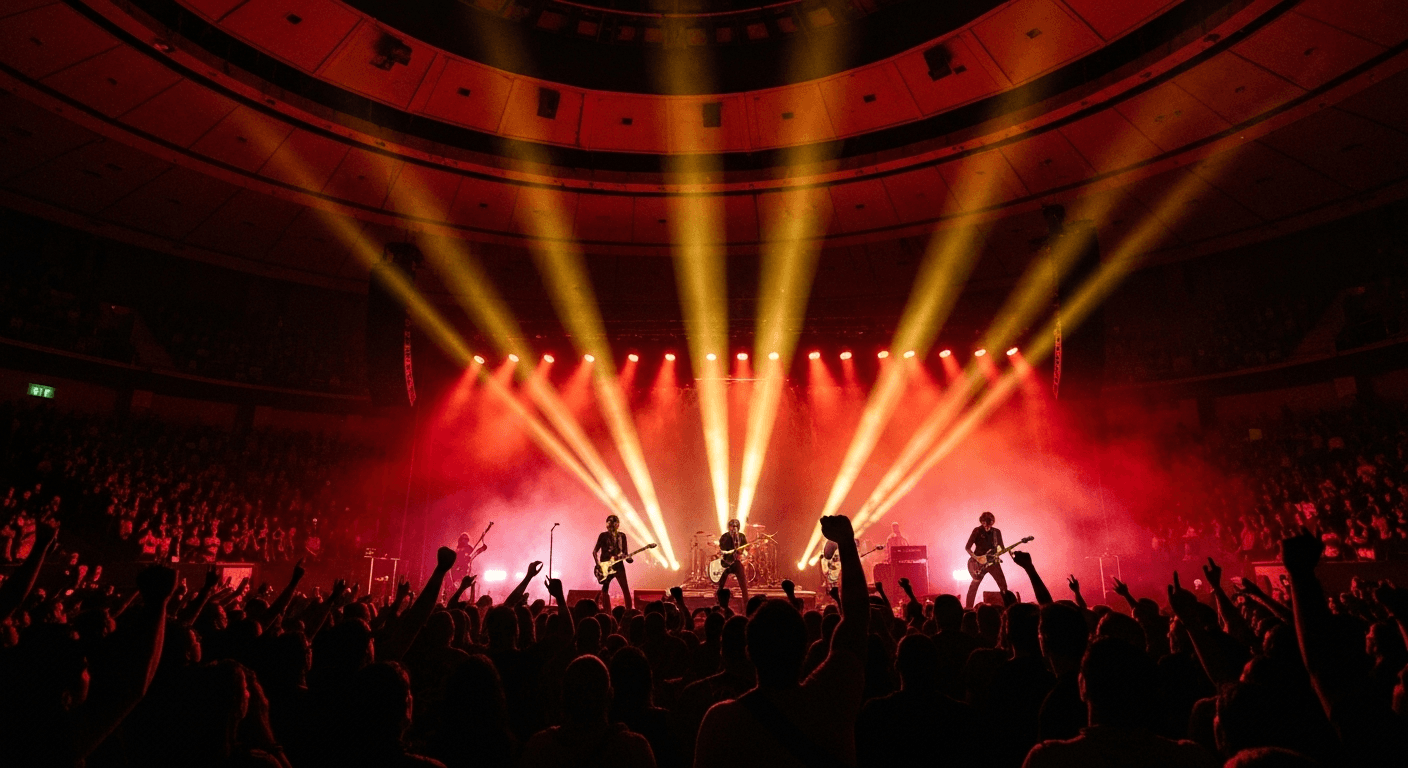Live music performance inside a concert hall in Mexico City
