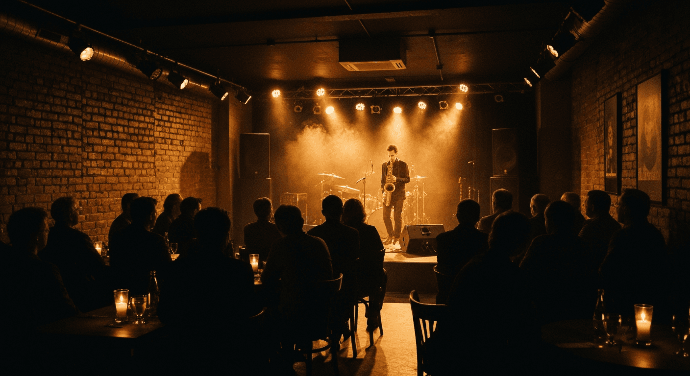 Live music performance inside a concert hall in Montreal