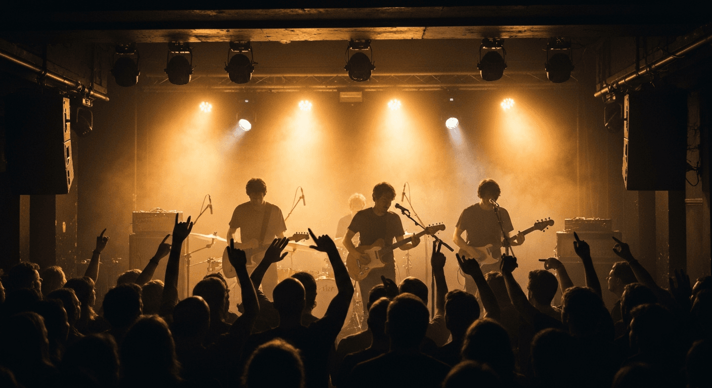 Live music performance inside a concert hall in Nottingham