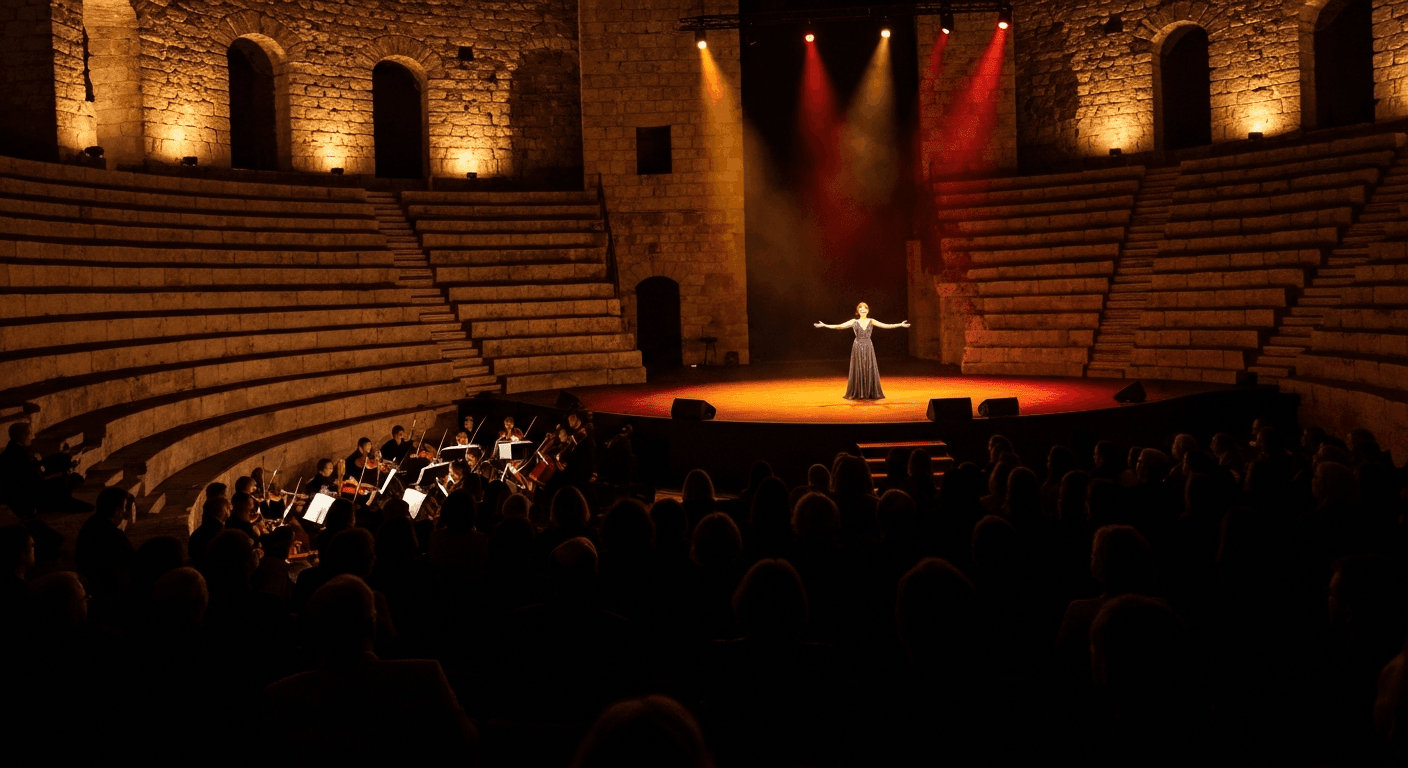 Live music performance inside a concert hall in Verona