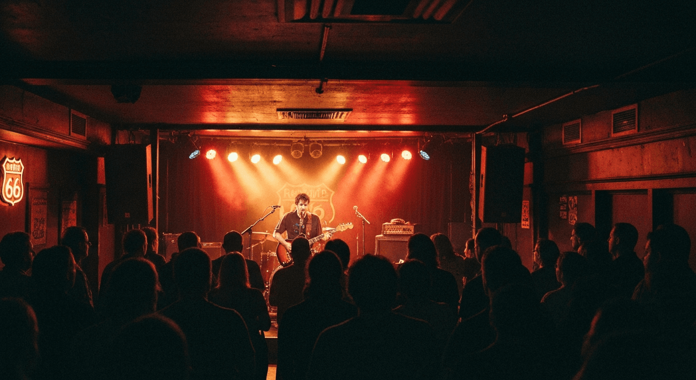 Live music performance inside a concert hall in Verviers