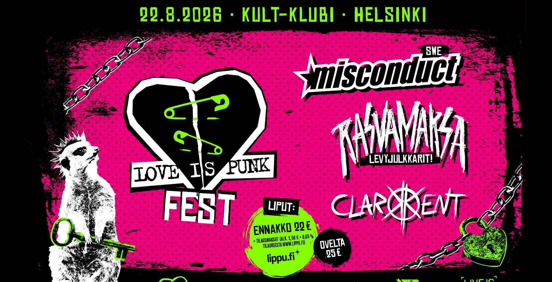 KULT Live: Love Is Punk Fest: MISCONDUCT, Rasvamaksa + Clarkkent