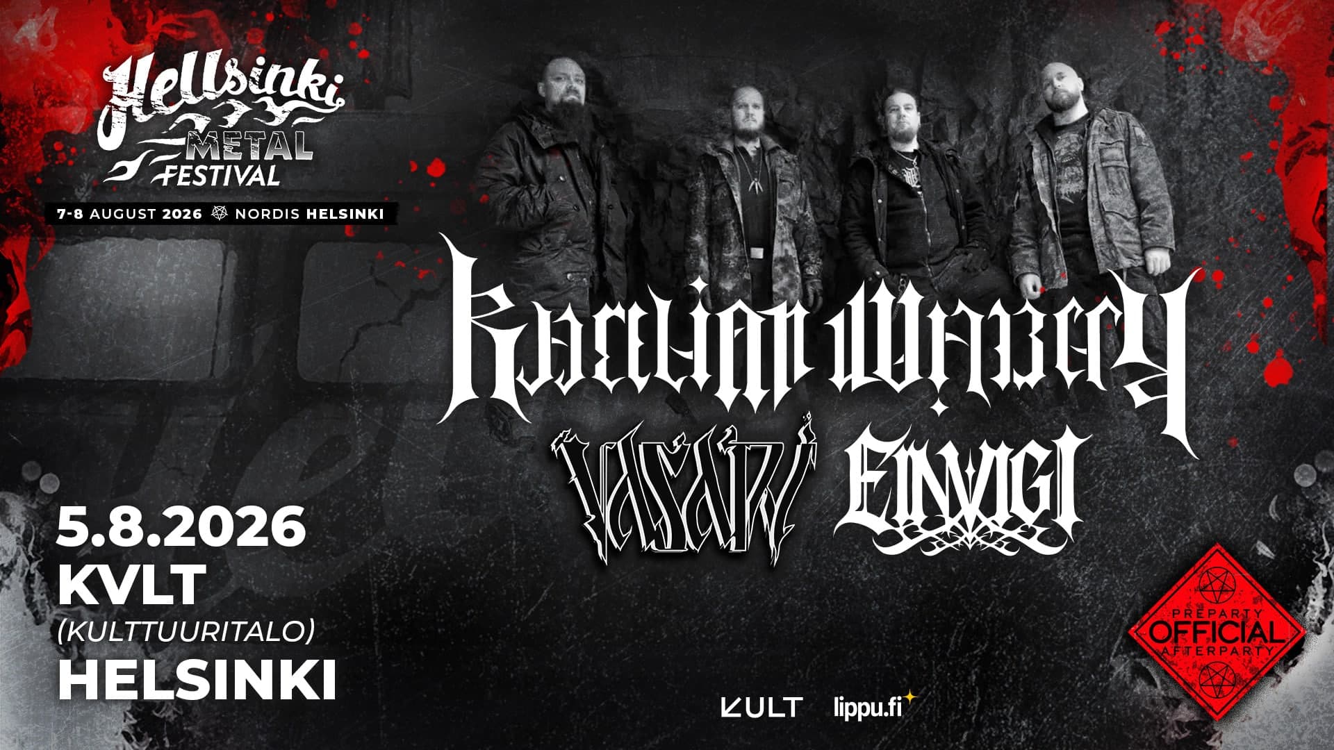 Karelian Warcry + Vasari +Einvigi | Hellsinki Metal Festival – Official Preparty