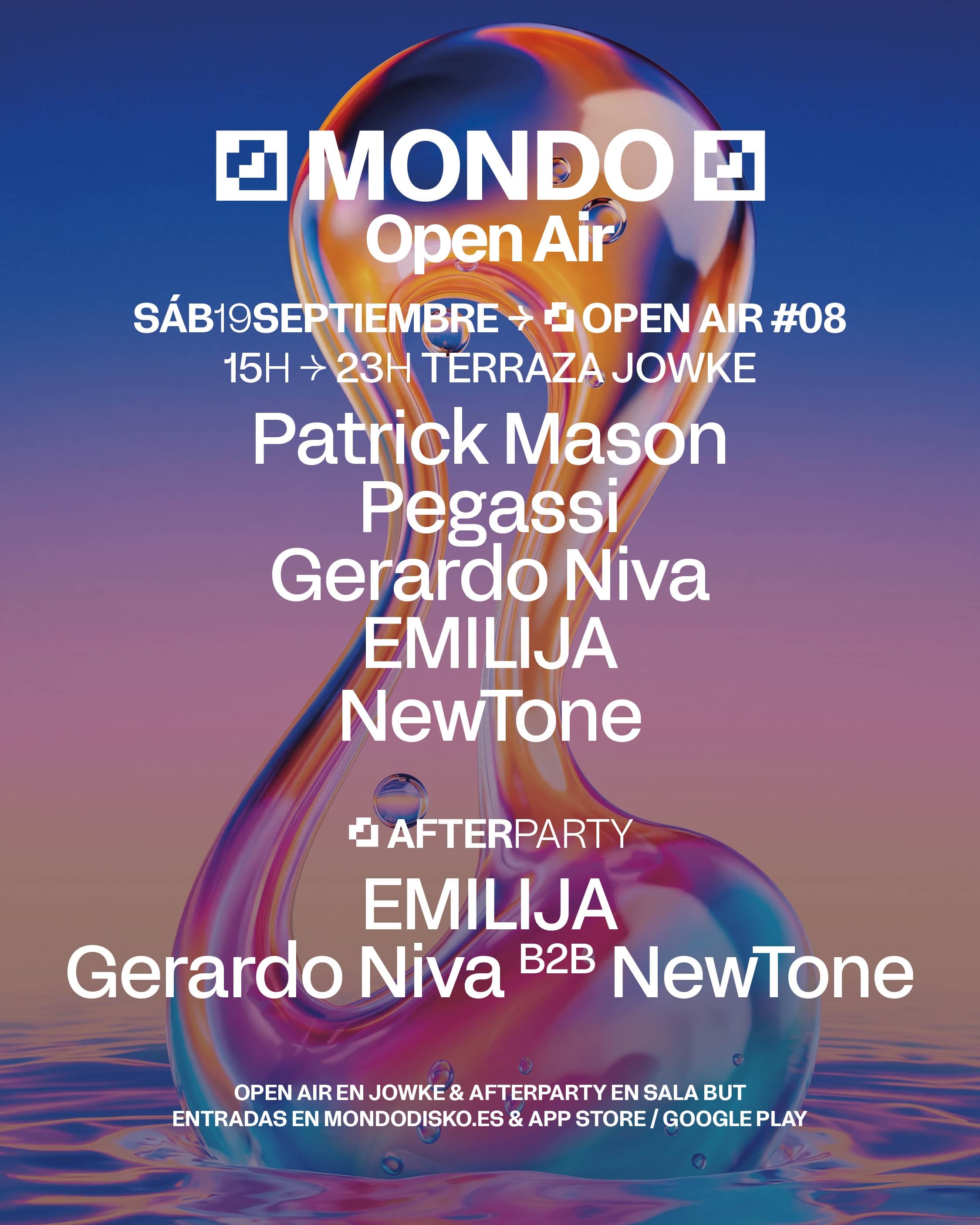 MONDO OPEN AIR #08 : PATRICK MASON / PEGASSI / GERARDO NIVA / EMILIJA / NEWTONE