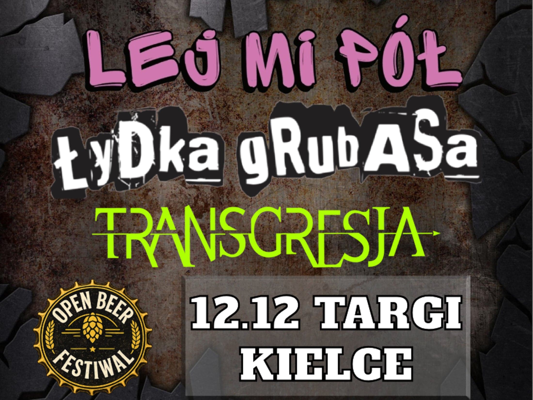 OPEN BEER FESTIWAL: Łydka Grubasa, Lej Mi Pół, Transgresja