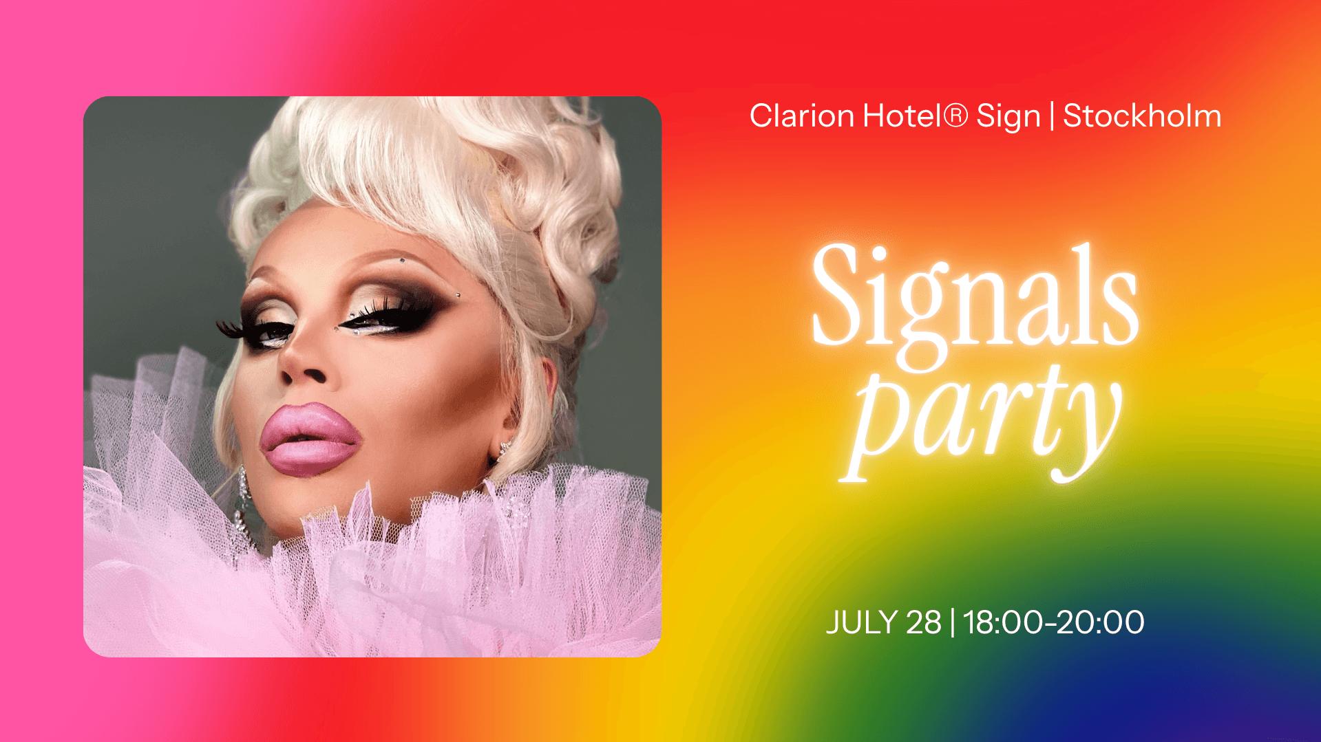 Signals Party | Clarion Hotel® Sign