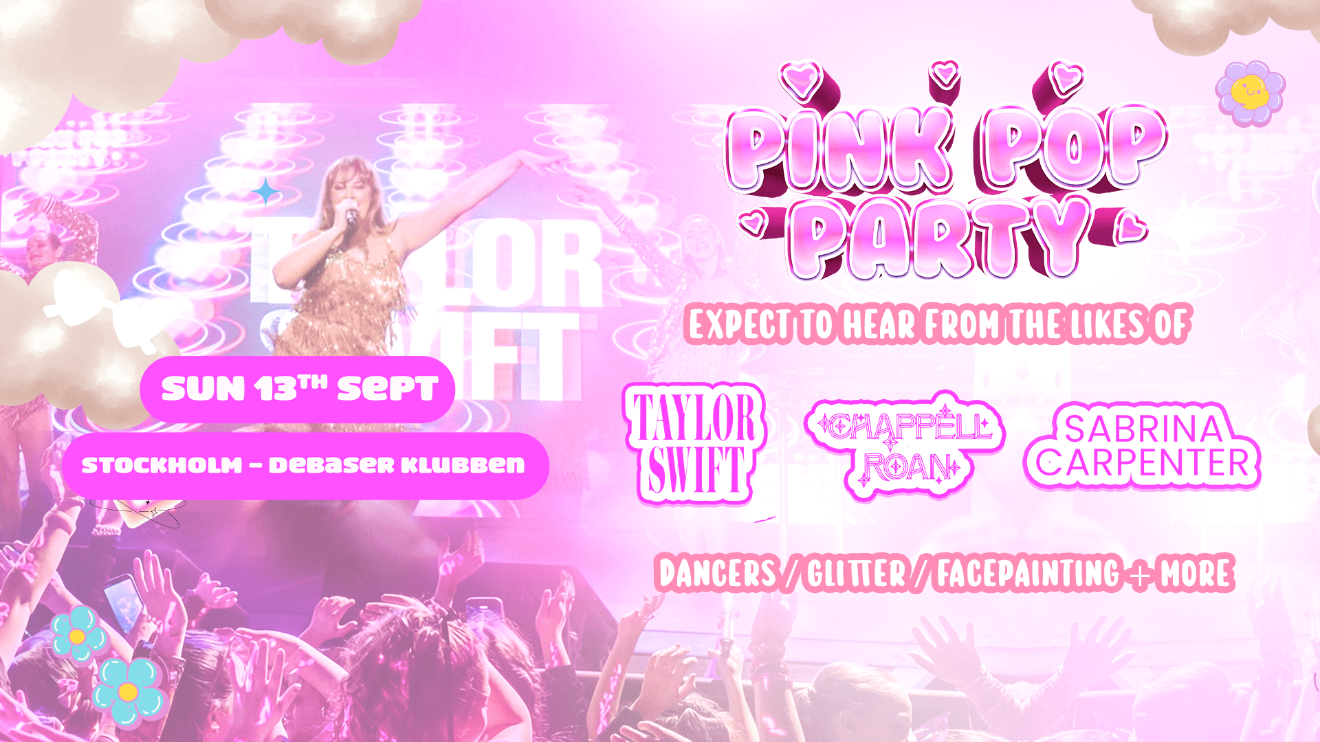 13/9 PINK POP PARTY | DEBASER KLUBBEN