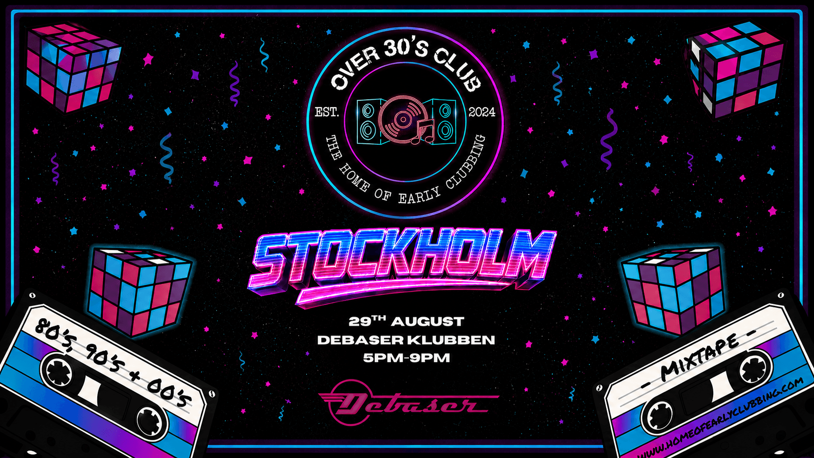 29/8 Over 30s Club Daytime Disco | Debaser Klubben