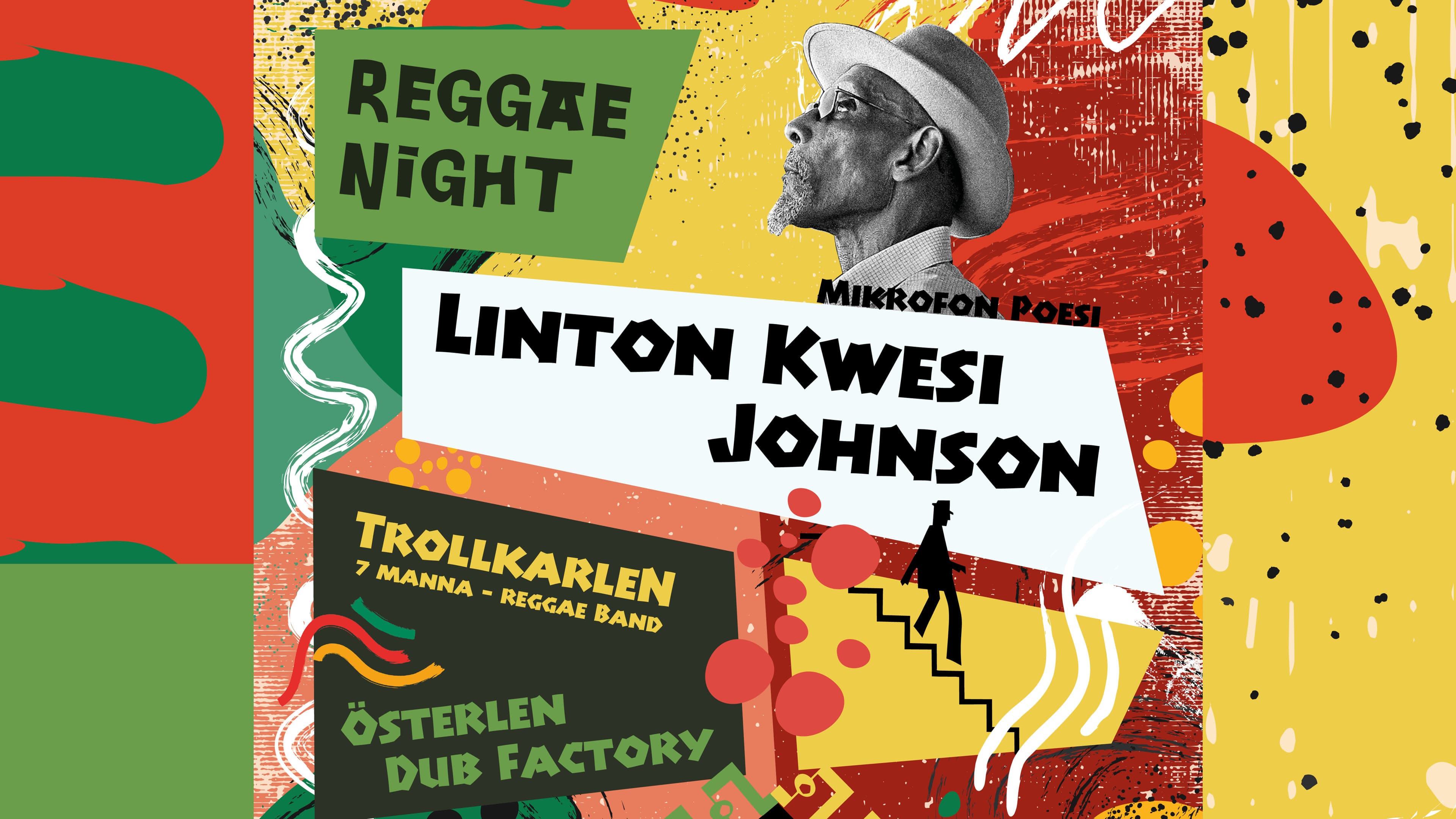 Reggae night med Linton Kwesi Johnson mfl
