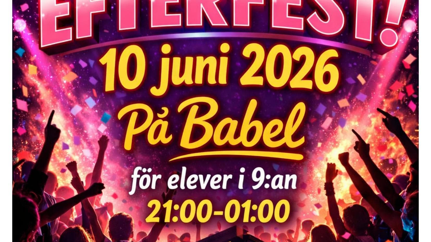 Efterfest avslutningsbal Malmö Idrottsgrundskola