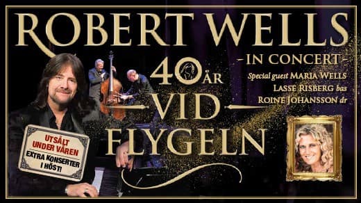 Robert Wells 40 år vid flygeln