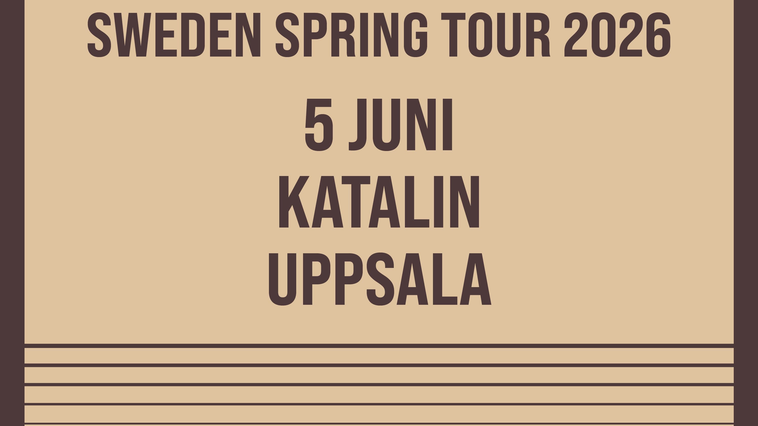 SWEDEN SPRING TOUR 2026