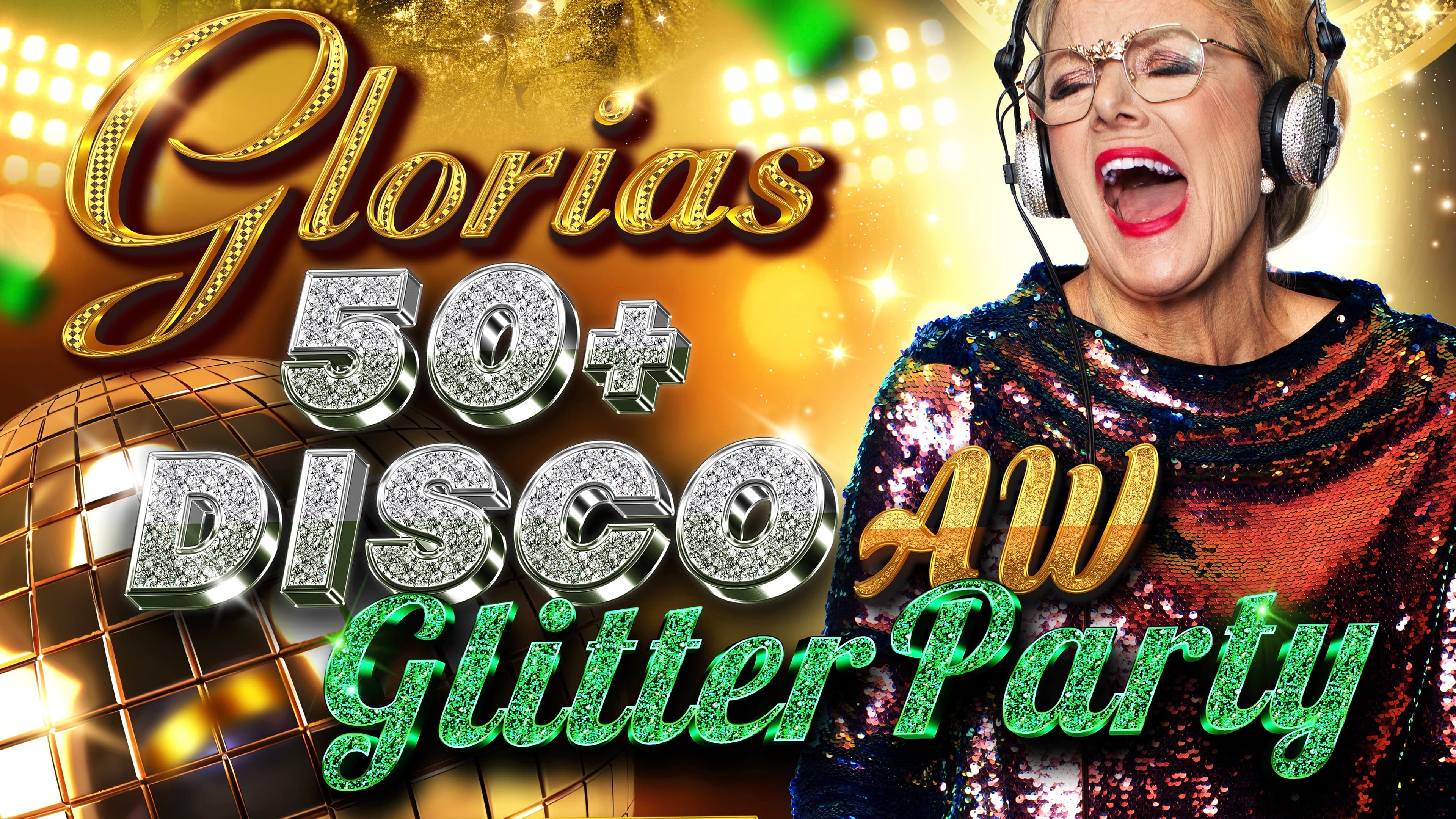 Glorias 50+ Disco Glitter Party Café Opera 19/12