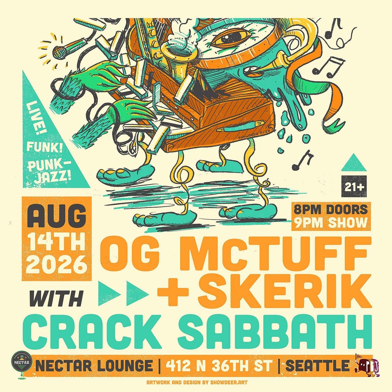 OG McTUFF + SKERIK with CRACK SABBATH