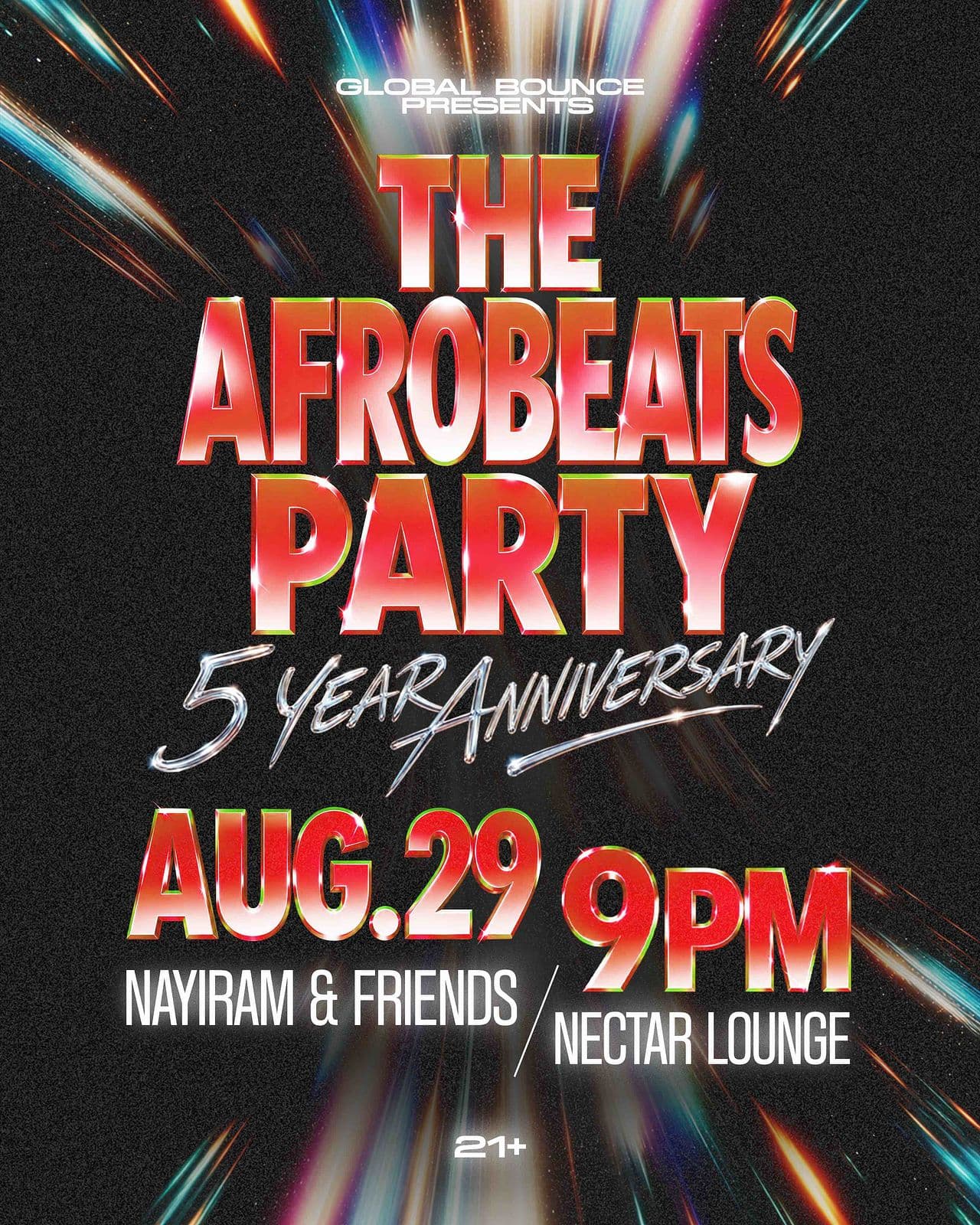 Afrobeats Party 5 Year Anniversary with Nayiram & Friends