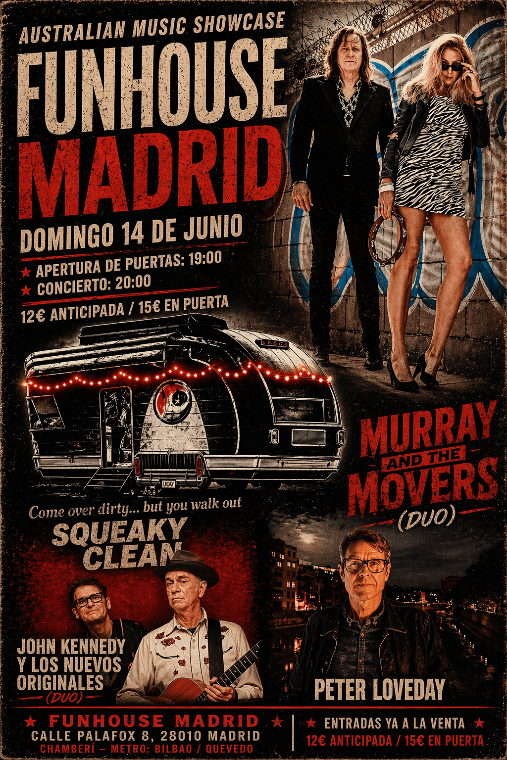 AUSTRALIAN MUSIC SHOWCASE: MURRAY AND THE MOVERS (DUO) + FRIENDS