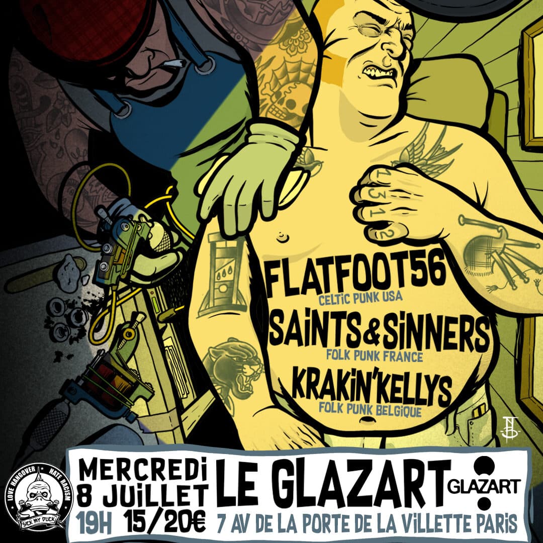 08.07.26 – Concert : FLATFOOT56 + SAINTS&SINNERS + KRAKIN’KELLYS