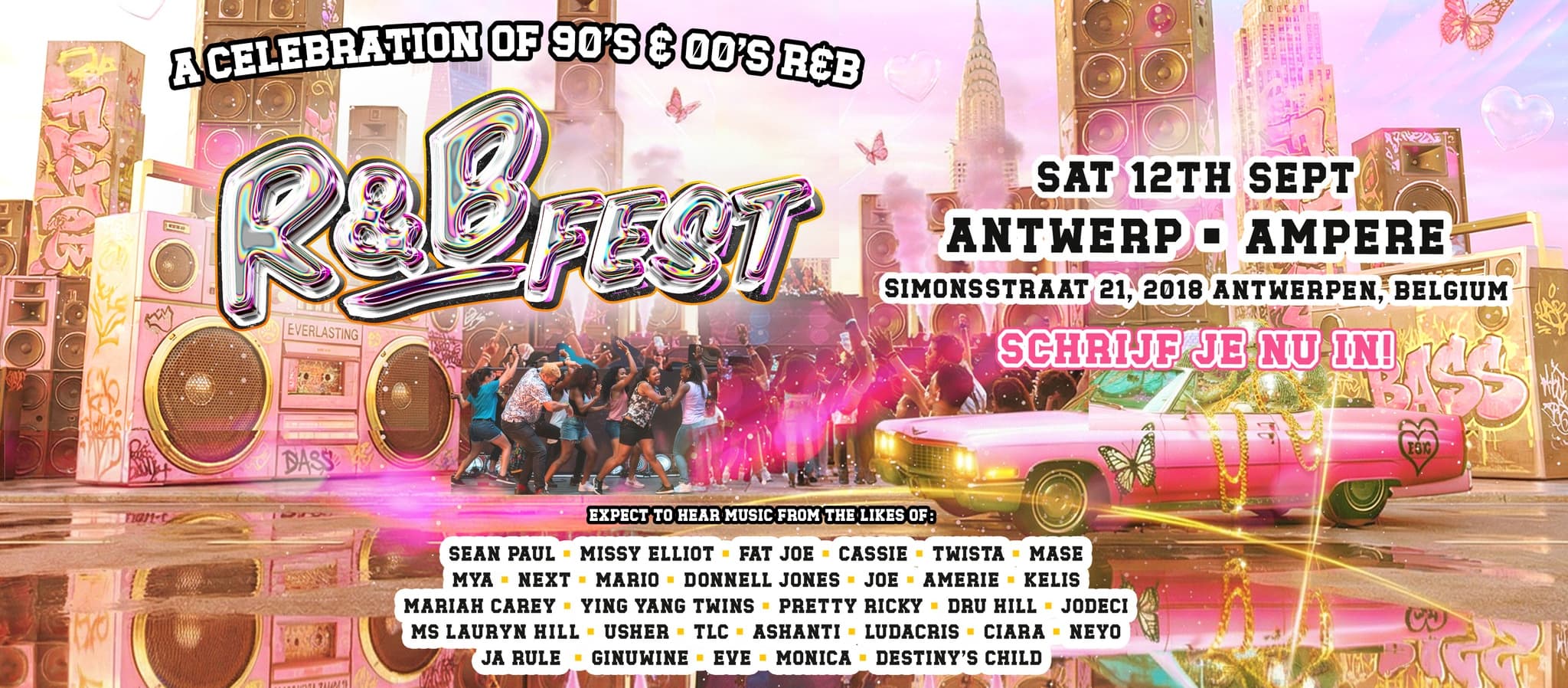 R&B Fest – ANTWERPR&B Fest for the first time at Ampere! For fans looking for the ultimate old-school R&B experience, this one’s for you! Throwback time! Click here for tickets.rsvp on facebookmore