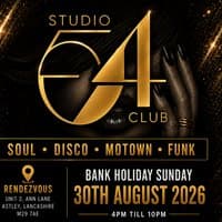 Studio 54 Club | Bank Holiday sunday 30th August |