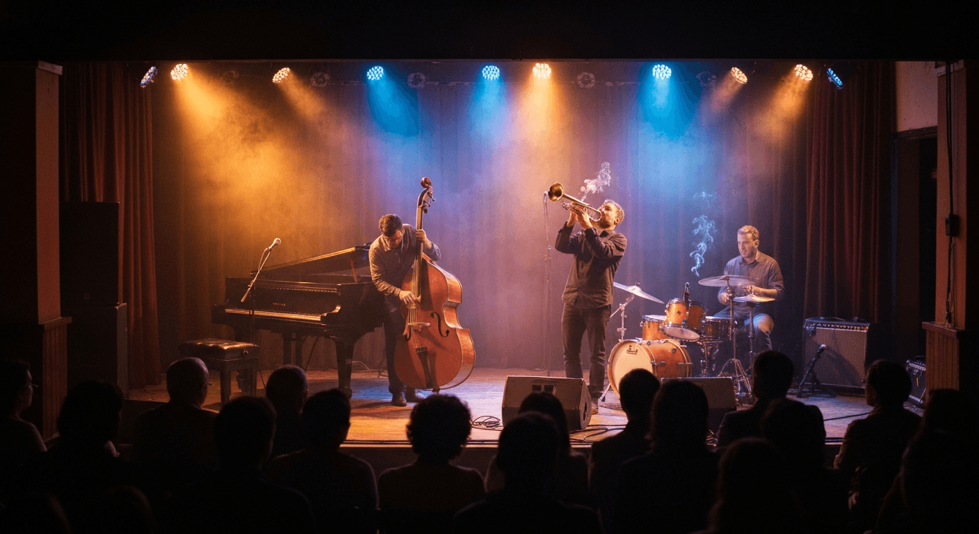 Live music performance inside a concert hall in Ankara