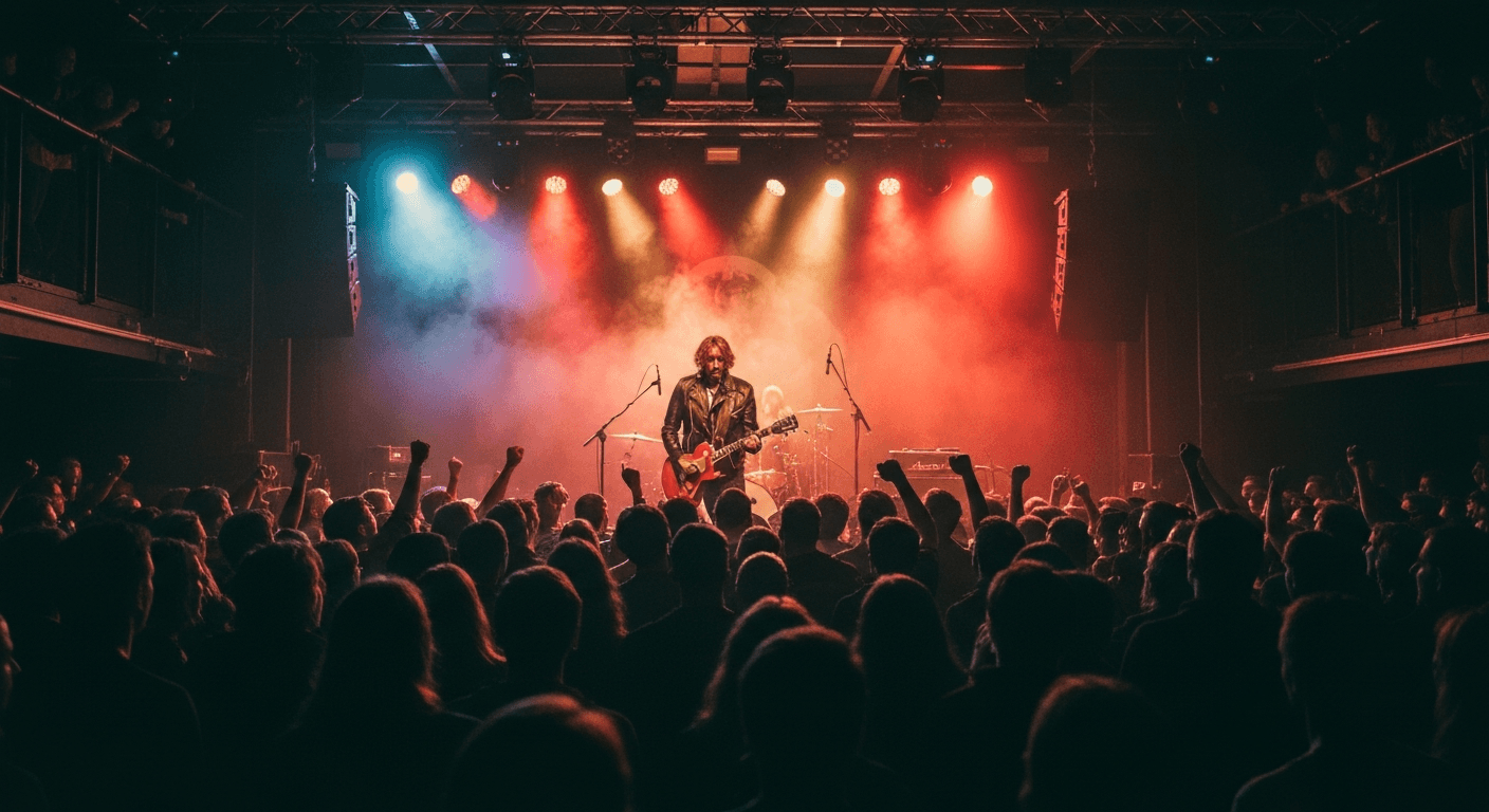 Live music performance inside a concert hall in Eindhoven