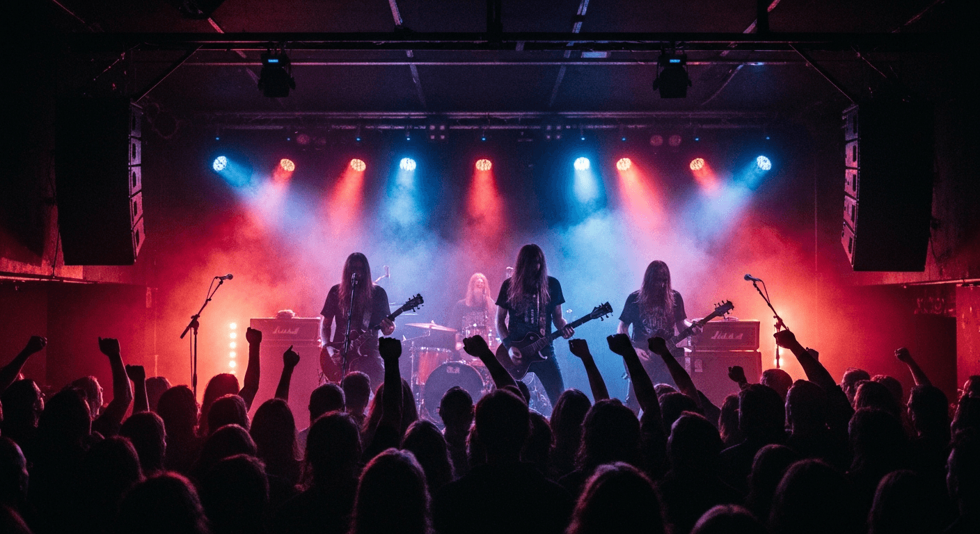 Live music performance inside a concert hall in Jönköping