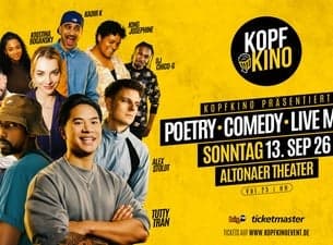 Kopfkino Vol.25: Poetry • Comedy • Live Musik in Hamburg