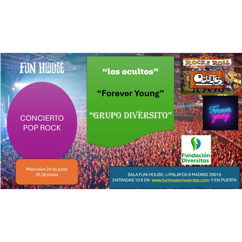 LOS OCULTOS + FOREVER YOUNG + GRUPO DIVÉRSITO